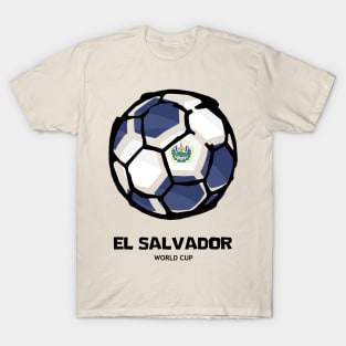 El Salvador Football Country Flag T-Shirt